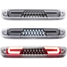 LED Third 3rd Brake Light Compatible with 2007-2013 Silverado Sierra 1500 1500HD, 2007-2014 Silverado Sierra 2500 3500 2500HD 3500HD, Rear High Mount Stop Light Roof Cargo Lamp, Clear Len