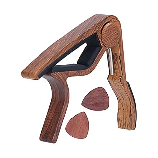 Guitare Capo Bois Massif avec 2 Médiators Jou-er Différentes Touches Guitares Électriques Accessoires Capo… - Les Beatles, Paul McCartney, John Lennon, RIngo Starr, George Harrison