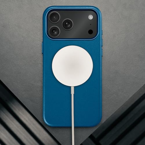 Coque en Cuir iPhone 17 Pro TORRO étui mince compatible MagSafe bleu 2025