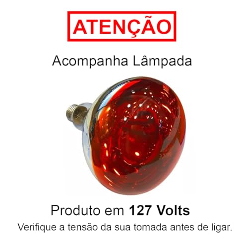Suporte Fisioterapia Preto Liga-Desliga Lâmpada 250w 110v