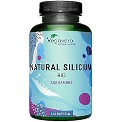 Silicio Organico Vegavero® | 300 mg | 100% Natural & BIO - Derivado del Extracto de Bambú | Sin aditivos & Vegano | Esencial Para Huesos, Articulaciones y Músculos | 120 Cápsulas
