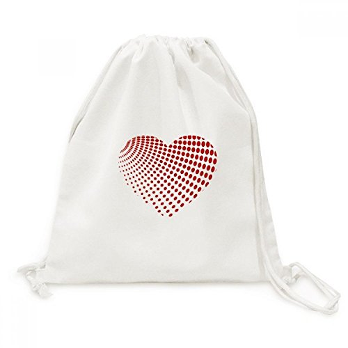 Sac de voyage léger à cordon pour escapades et Saint-Valentin rouge