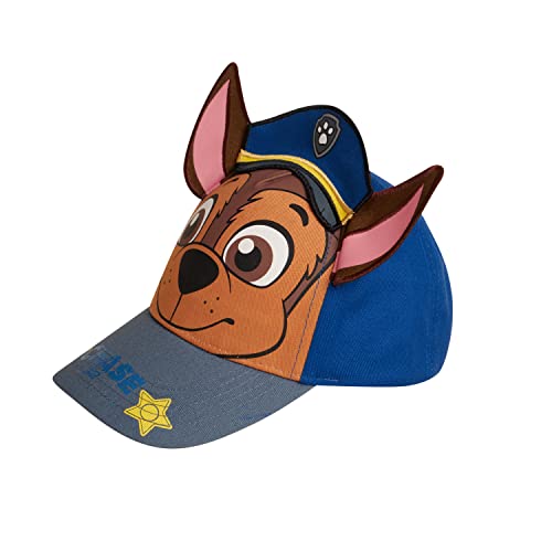 Nickelodeon Paw Patrol 3D Ear Boys Cotton Baseball Cap: Chase & Marshall (Toddler) Size 2-4T Multicolor