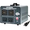 Yinleader Voltage Converter Transformer 3000w Step Up/Down Power Converter 110-120V to 220-240V/220-240V to 110-120V, with 2 US & 2 Universal Outlets, Circuit Breaker Protection (Grey)