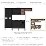 Cozinha Compacta Pequim 9 Portas Mp2933 Multimóveis Carvalho Avelã/preto 15 41ukTNdngaL