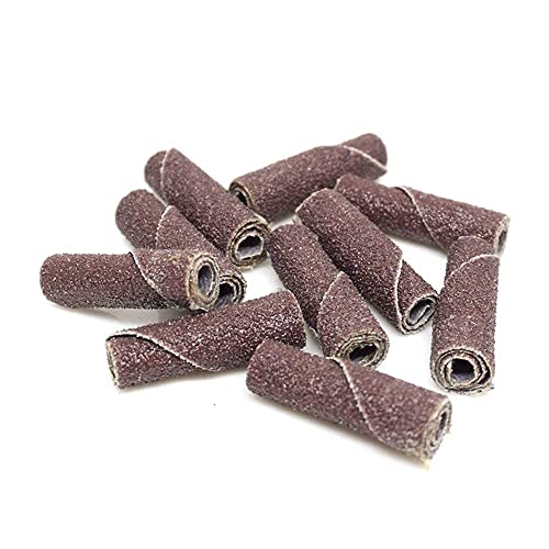Benchmark Abrasives Aluminum Oxide Straight Sanding Cartridge Rolls for Blending Deburring Polishing Sanding Metals, Rotary Sander - Die Grinder Abrasives (10 Pack)(1/4