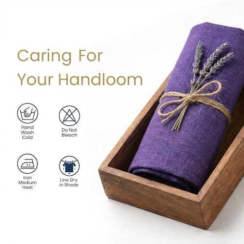 Image of Unstitched Cotton Fabric for Men and Women - Light Weight Self Pattern Khadi Cotton Fabric Material (2.5 Meter, Royal Purple)