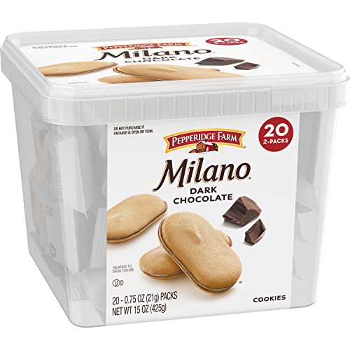 Pepperidge Farm Milano Cookies, Dark Chocolate, 20 Packs, 2 Cookies Per Pack #TOP6
