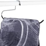 HomeRoots Table Cloth, Blanket Hanger Set of 9 Heavy Duty Stainless Steel with Black Vinyl Nonslip Coating - Also Best for Comforters, Towels, Closet Storage of Quilts, Rugs, Bedding & Sleeping Bag
