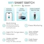 TONGOU Smart Home DIN Rail WiFi Switch, 1P+N 1‑63A, Over-Current Protection, Tuya/Smart Life Remote Control, Voice Control via Alexa &Google Assistant, Energy Monitor, Timer Functions, FCC Certified - Image 2