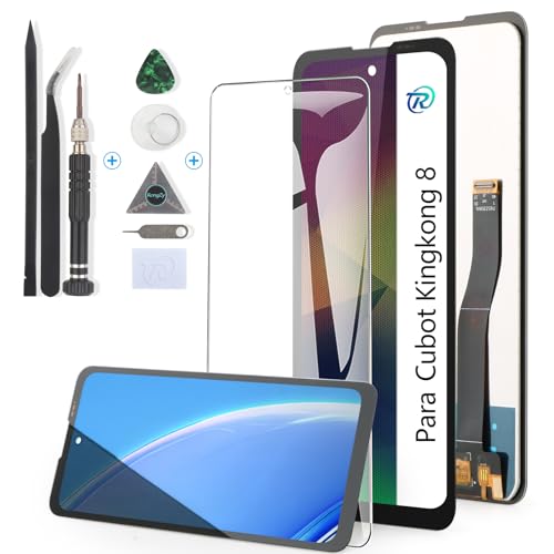 RongZy Pantalla para Cubot Kingkong 8 Táctil LCD de Repuesto Ensamblaje Digitalizador Reemplazo para Cubot Kingkong 8 con Herramientas de Reparación(Negro)
