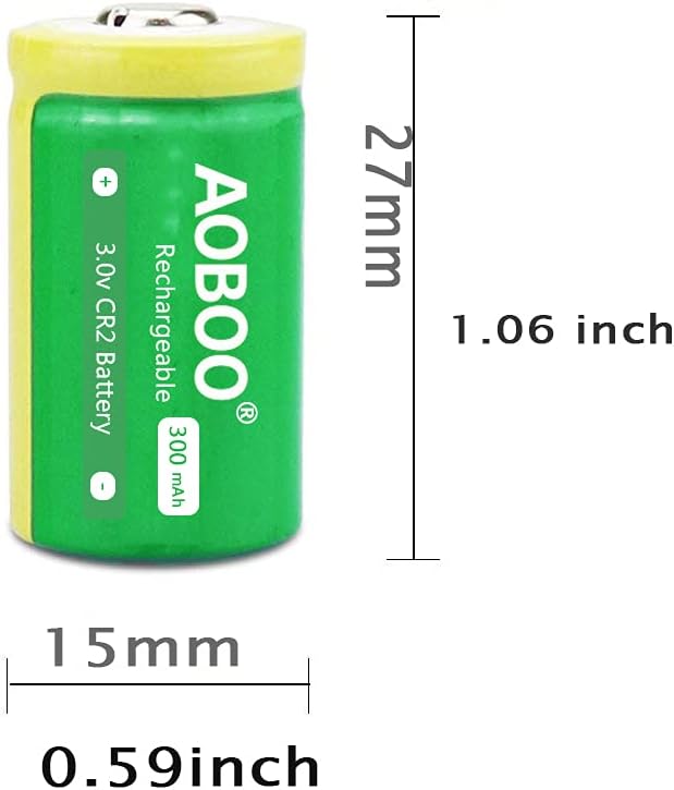 CR2 3.0V Charger Set CR2 3V Camera Battery CR15H270 110V/220V Charger with 2pcs 300Mah Rechargeable Battery for Instant mini25 Camera Photo Digital Harinezumi Sight Golf Rangefinder Disc Brake