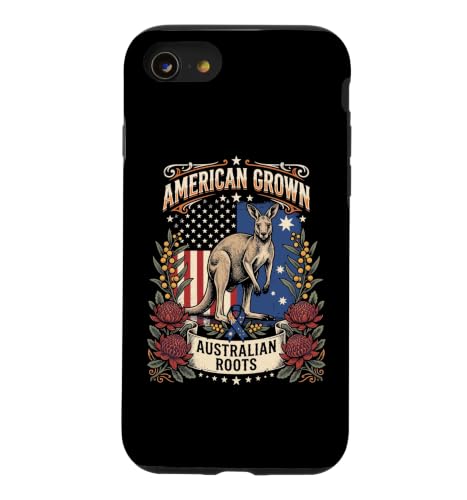 Dual Heritage American Australian Roots �I�[�X�g�����A�n�A�����J�l �X�}�z�P�[�X iPhone SE (2020) / 7 / 8 �p