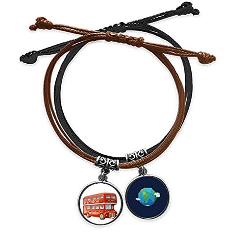 Pulsera autobús de Londres de cuerda y cuero, el regalo ideal para viajeros y nostálgicos