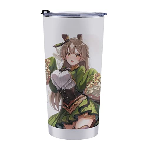 ウマ娘 プリティーダービー タンブラーグラス600ml真空断熱ダブルウォールSUS304食品グレードステンレス製 フタ付きコーヒーカップ 車用 保冷 保温 サーモスタンブラー 父の日プレゼントギフト。