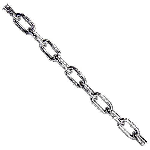 KingChain 1/4-inch x 25 ft. Zinc-Plated Proof Tested Coil Chain, 1300 lb. Safe Working Load, General Purpose Chain, 530591