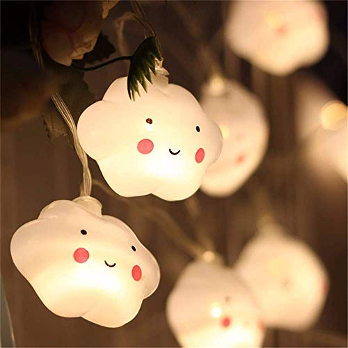 Linghuang 20 LED Nubes Blancas Cálidas Luces de Hadas Luz Decorativa Luces de Nocturnas para Pasillo Balcón...