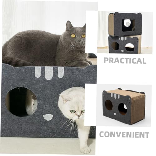 Happyyami arranhador gato areia para gatos brinquedo para pet produtos pet clube gatos casinha brinc