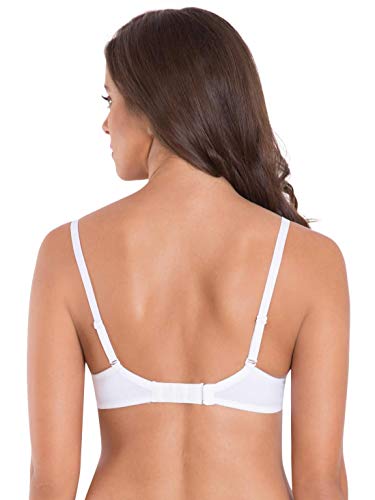 Image of Jockey 1245 Women Under-Wired Padded Super Combed Cotton Elastane Stretch Medium Coverage T-Shirt Bra with Detachable Straps