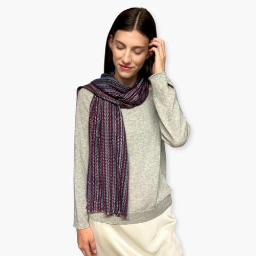 Humble Hilo Cashmere and Merino Wool Scarf, Classic Weave Lightweight Winter Shawl or Wrap for Women and Men3