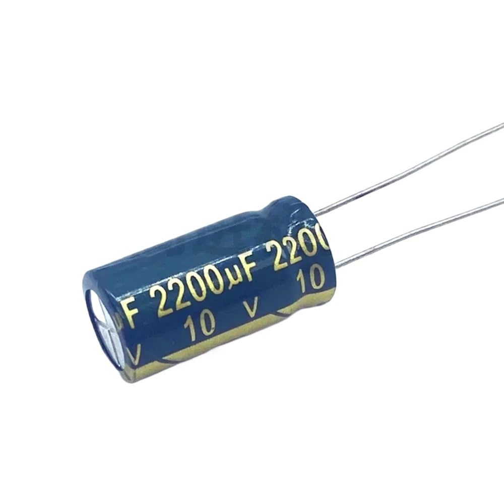 ZDVHOMCB 10pcs 10V 2200UF high frequency aluminum electrolytic capacitor 10 * 20mm