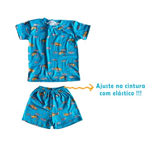 Pijama Infantil Roupa Para Menino Moda Primavera/verão - 2 ao 14 (BR, Idade, 10 Anos, 11 Anos, Azul)