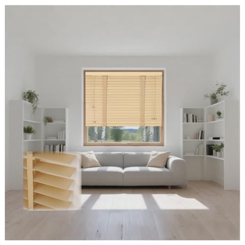 WXGZSKLV Holzjalousie 50mm Beige