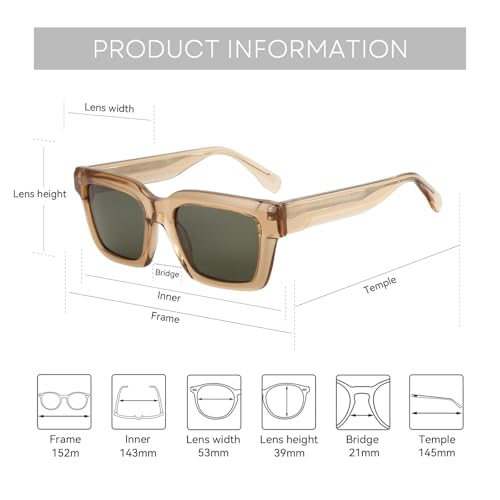 Lunettes de soleil polarisées hommes d'une élégance grand format unique - 2