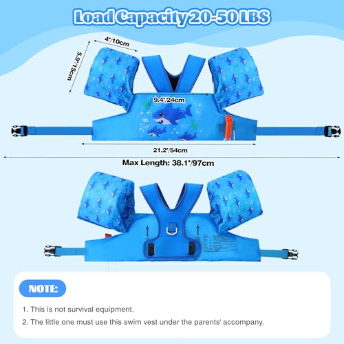 Image of MoKo Toddler Arm Floaties 20-50lbs, Swim Vest Water Wings for Kids Pool