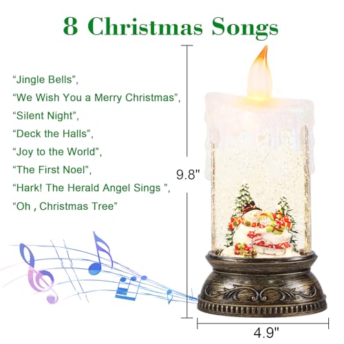 Linterna de agua navideña musical con luces para crear recuerdos en familia 3