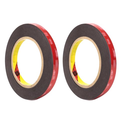Image of 2 Pcs 3m Double Sided Tape Heavy Duty,10mm X 3m Double Sided Tape Automotive,Waterproof Strong Mounting Adhesive Tapes for Moldings Claddings Panels Pads and Other Car Automotive Applications