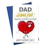 Fsaoor Funny Fathers Day Card for Dad from Daughter Son – Fathers Day Gift Card with Envelope - Humorous Happy Father'Greeting Cards for Dad Daddy Stepdad Grandfather from Daughter Son Kids