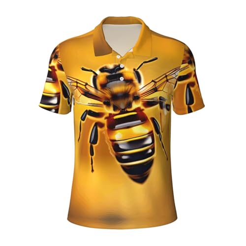 Polo imprimé Bee Flying pour homme fini l'humidité avec ce haut frais