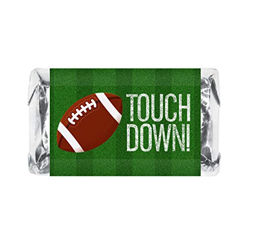60 Sports Football Miniature Candy Bar Wrapper, Mini Candy Bar