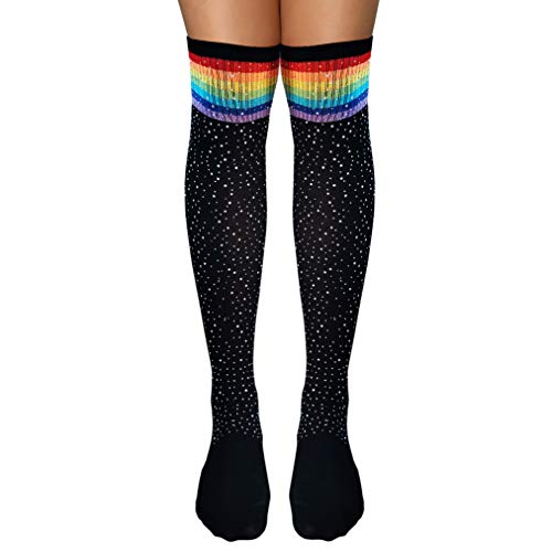 Image of Women's Sparkle Rhinestone Stocking Sexy Shiny Socks Over Knee High Stocking