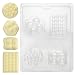 Cybrtrayd M170 4 Shape Massage Bar Chocolate Candy Mold with Exclusive Cybrtrayd Copyrighted Chocolate Molding Instructions