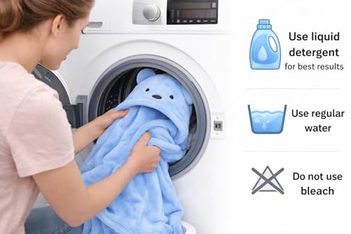 Image of First Kick New Born Baby Blanket Pack of Super Soft Bathrobe Wrapper Bath Towel for Boys, Girls, Babies (Sky Blue, Length 82 cm x Width 82 cm, 0-12 Months)