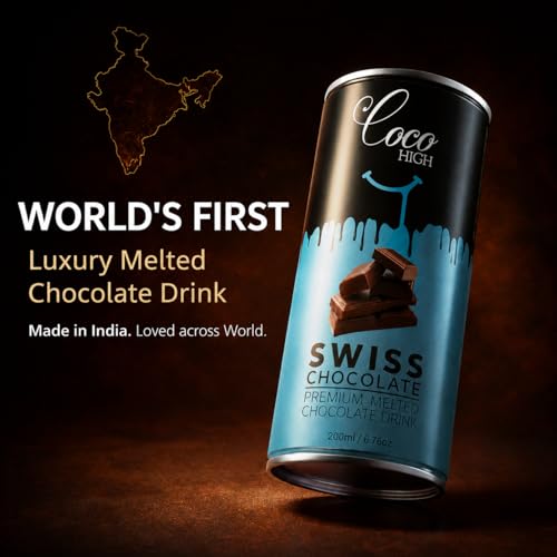 Image of CocoHigh Swiss Chocolate Milk 1.2L (6 x 200ml) | Luxury Creamy Chocolate Milkshake | Ready to Drink Chocolate Drink Made with Real Swiss Cocoa | No Added Preservatives