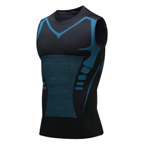 MEIION Underfit Homme,Underfit Debardeur Homme,Débardeur de Compression Gainant,Gilet de Modelage Ionique,Compression Avancée pour Sculpter la Silhouette et Réduire la Graisse Thoracique