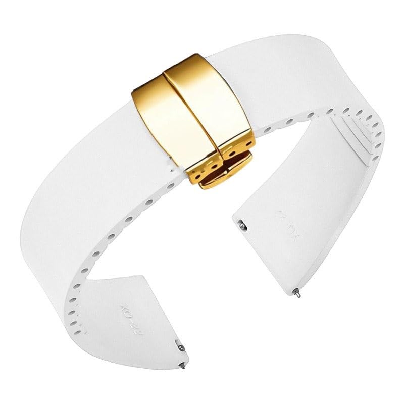 Bracelet de montre anti-irritation en fluoroélastomère souple et durable