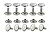 Produktbild IstaTools Hohlnieten, Doppelkopf, rostfrei, Messing, in 6mm, 7mm, 9mm, 10mm oder 13mm (250, 13x11mm Silber)