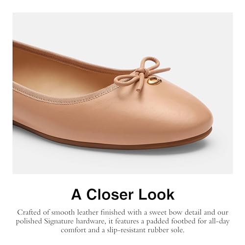 Coach Women's Abigail Leather Ballet Flat4