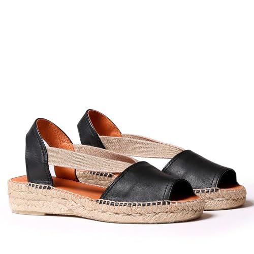 Image of Toni Pons - ETNA - Flat leather sandal with elastics