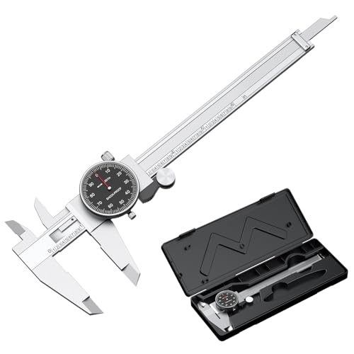 HDLNKAK Dial Caliper Shockproof with Watch 0-6" Range （Black）