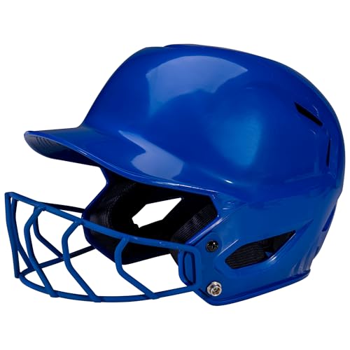 Casque de softball Champro HXE taille M équipement de protection fastpitch bleu roi