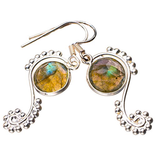 Boucles d'oreilles labradorite et argent, l'éclat de votre âme