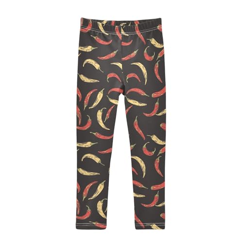 ZZKKO Girls Leggings Chili Toddler Girls Clothes Leggings for Girls Toddler Girls Leggings 3-4T
