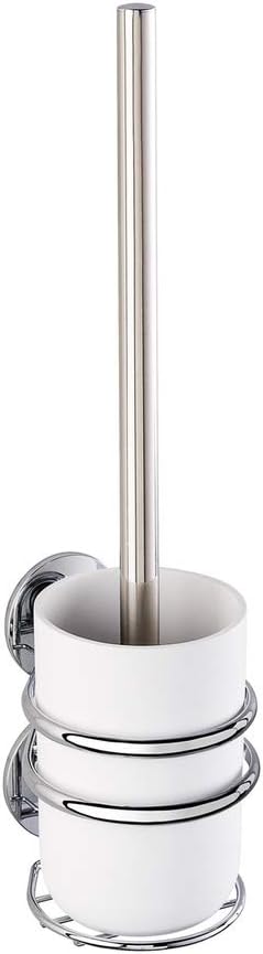 WENKO 22760100 Express-Loc Toilet Brush Cali, Stainless Steel, 3.7 x 14.6 x 4.7 inch,Shiny