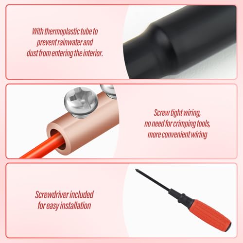 Terminales de conexión rápida 5 AWG de alta conductividad 60A 500V para cable 4
