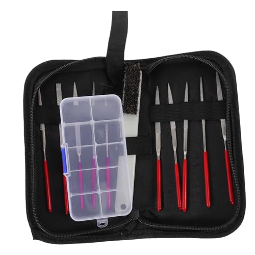 DIYEAH Diamond File Set 10pcs Steel Rasp Needle File Hardened Steel Shafts Industrial Diamonds
